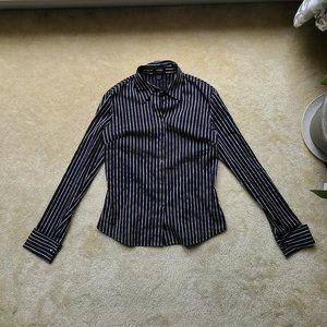 EUC Express French Cuff Shirt Black Size 8